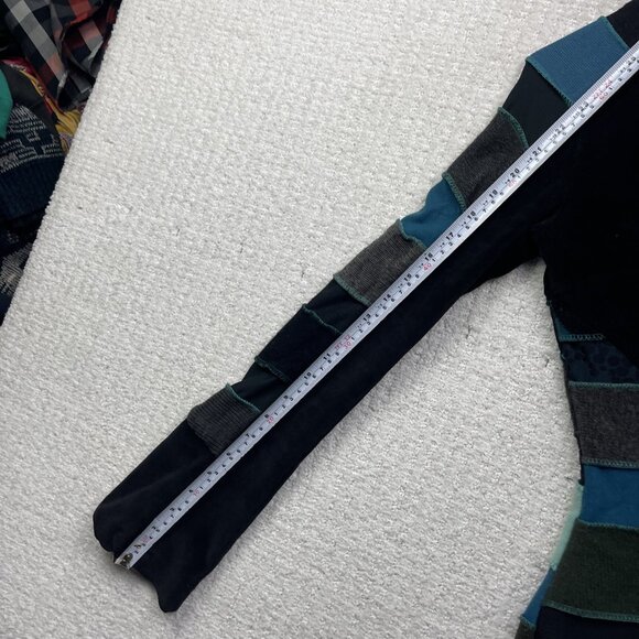 Y2K Myco Anna Jacket Women Size 1 Wool / Corduroy Patchwork Boho Artsy Hippie - Picture 9 of 15